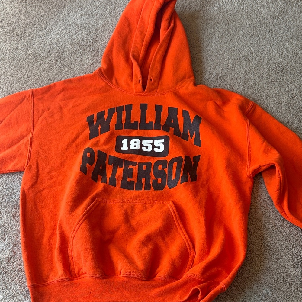 Gildan Orange Hoodie with Black Print
